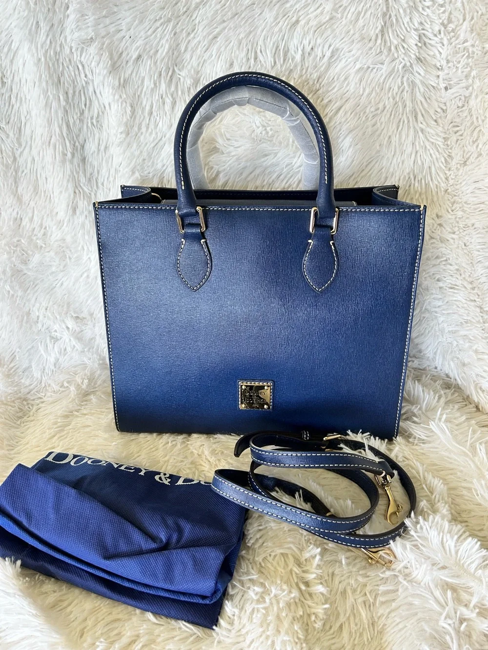 Dooney & Bourke Janine Saffiano Leather tote in marine
